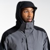 Longue parka à capuche en polyester recyclé imperméable et respirante