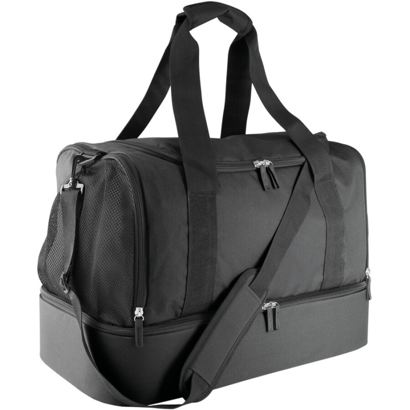 Sac de sport résistant, poches zippées, filet et base rigide, 49 litres