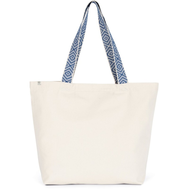 Grand sac shopping recyclé, poche intérieure zippée, 285 g/m²