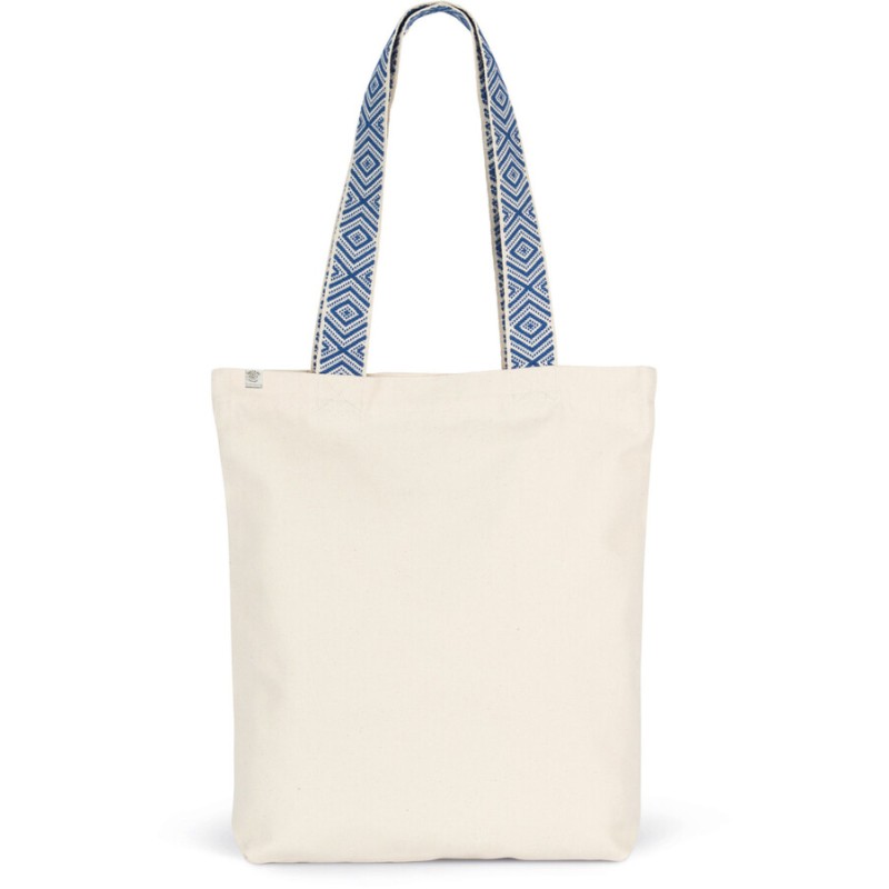 Sac shopping recyclé, poche intérieure de rangement, 285 g/m²