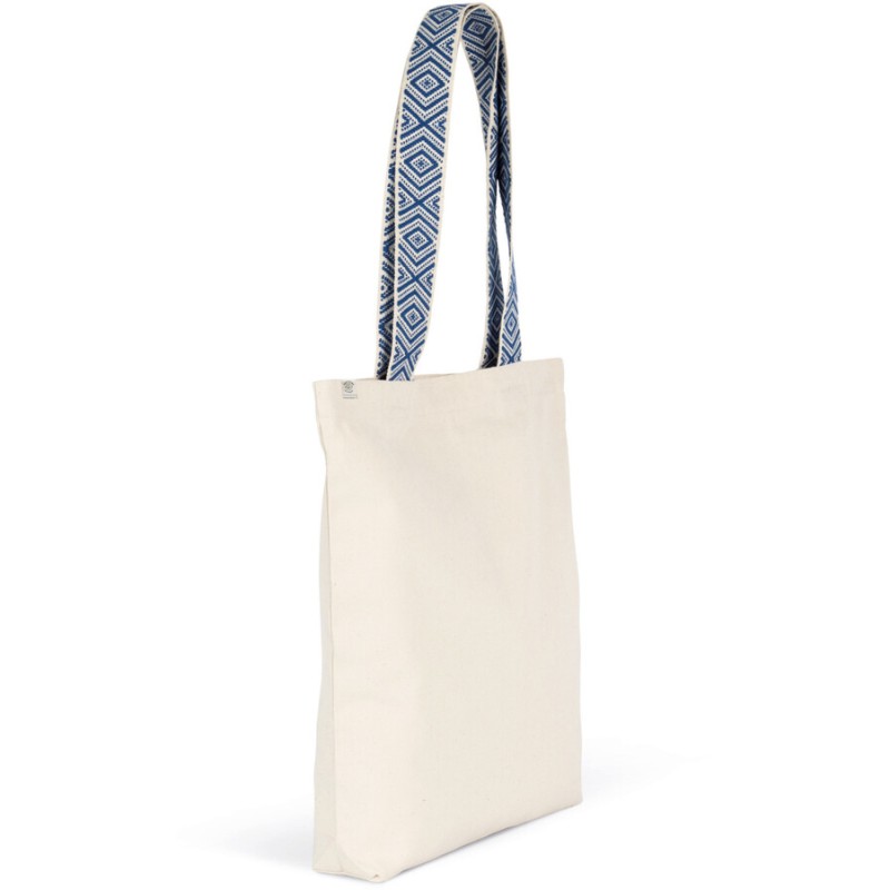 Sac shopping recyclé, poche intérieure de rangement, 285 g/m²