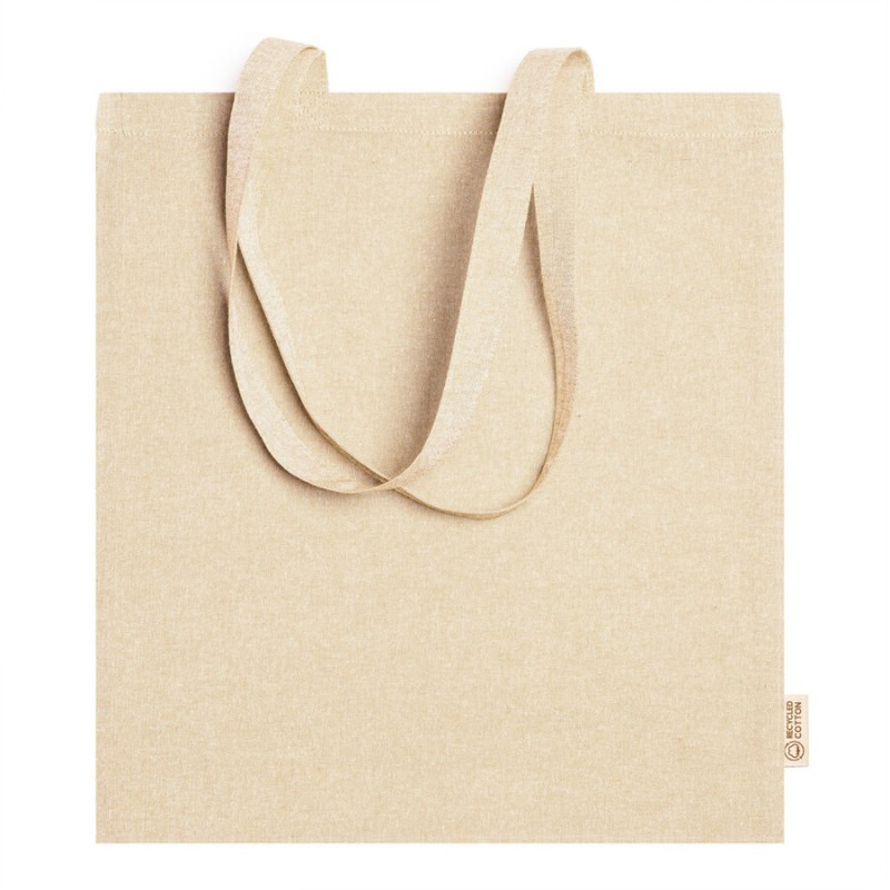 Sac shopping anses longues en coton recyclé, 120 g/m²