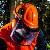 Casque forestier de sécurité et antibruit avec visière renforcée