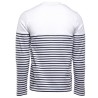 T-shirt marinière en coton organique manches longues, 180 g/m²