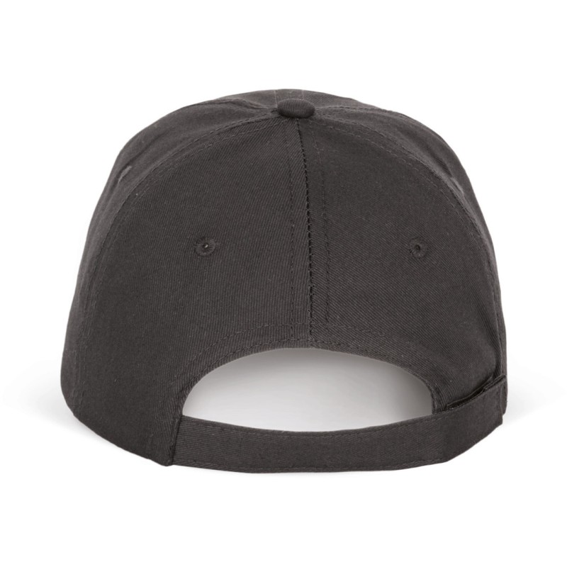 Casquette 7 panneaux en coton sergé réglable par scratch, 155 g/m²