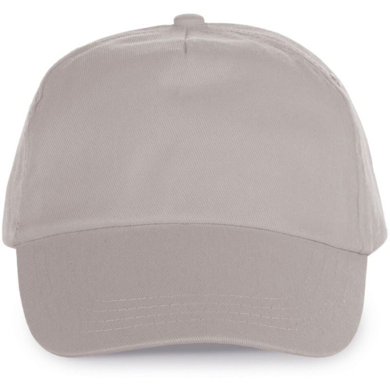 Casquette souple 5 panneaux en coton sergé, 155 g/m²