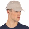 Casquette 6 panneaux en coton sergé avec détails contrastés, 155 g/m²