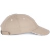 Casquette 6 panneaux en coton sergé avec détails contrastés, 155 g/m²