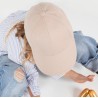 Casquette enfant 6 panneaux en coton avec liseré contrasté, 260 g/m²