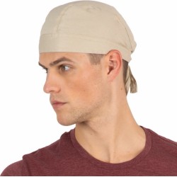 Chapeau bandana en coton brossé avec lanières, 180 g/m²
