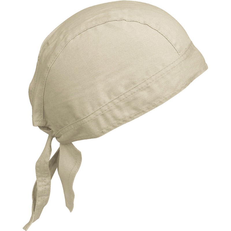 Chapeau bandana en coton brossé avec lanières, 180 g/m²