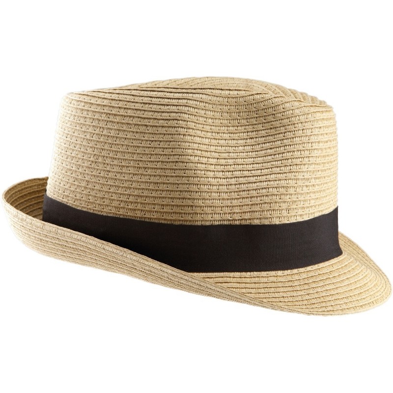 Chapeau Panama en papier avec bande de tissu amovible