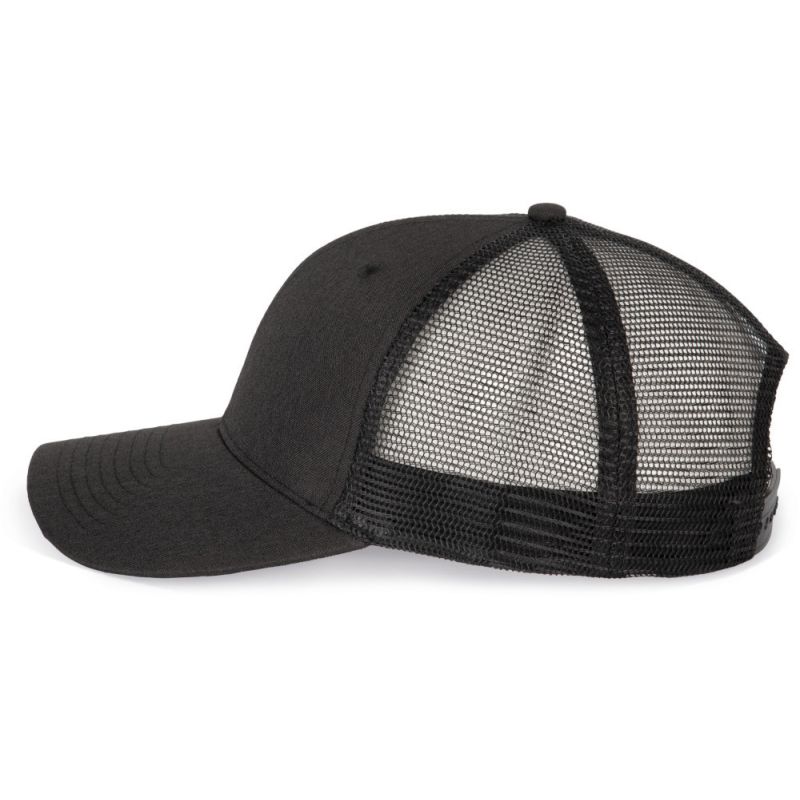 Casquette trucker 6 panneaux polyester recyclé avec fermeture snapback, 145 g/m²