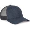 Casquette trucker 6 panneaux polyester recyclé avec fermeture snapback, 145 g/m²