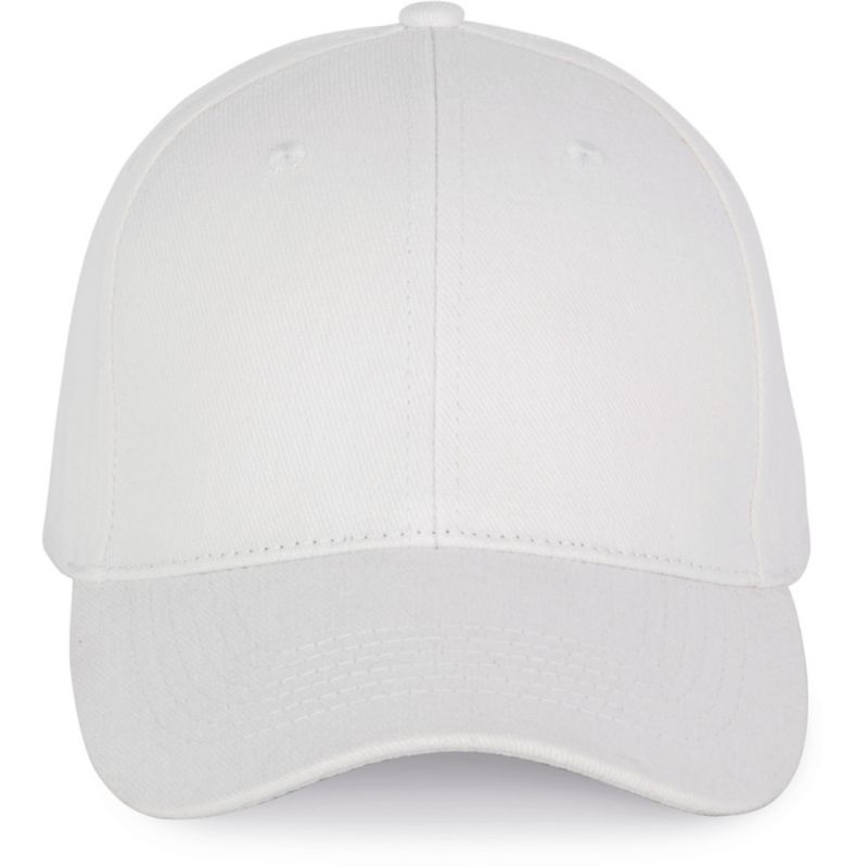 Casquette 6 panneaux en coton réglable par boucle métallique, 260 g/m²