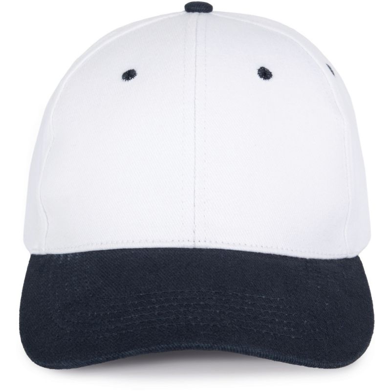 Casquette 6 panneaux en coton réglable par boucle métallique, 260 g/m²