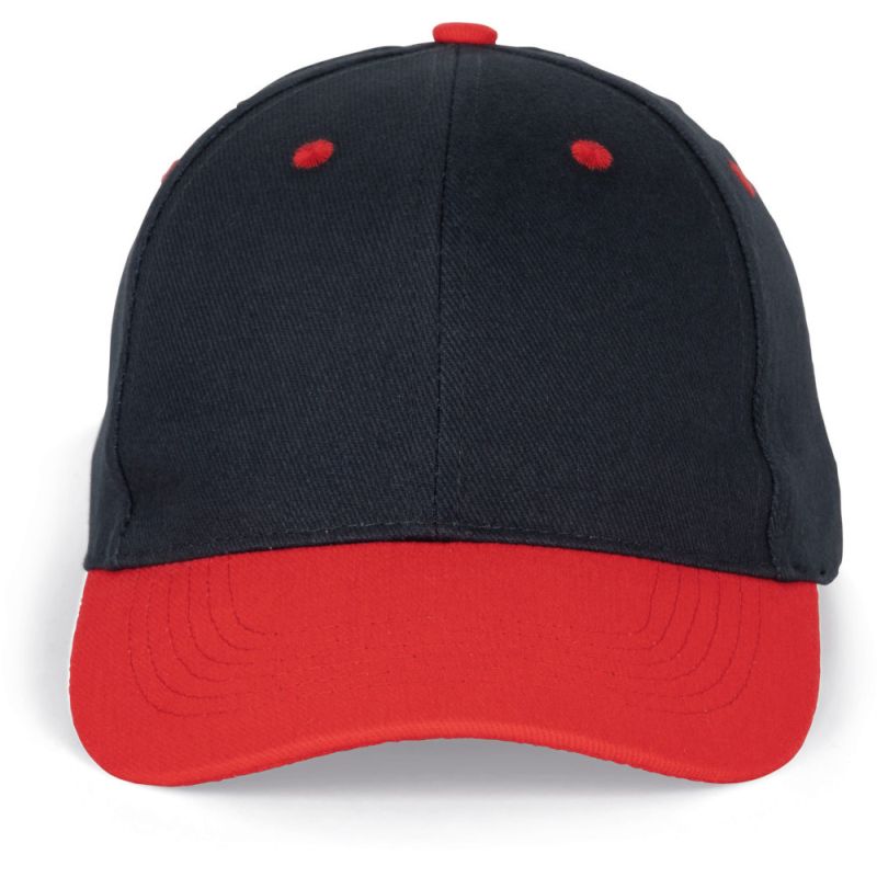 Casquette 6 panneaux en coton réglable par boucle métallique, 260 g/m²