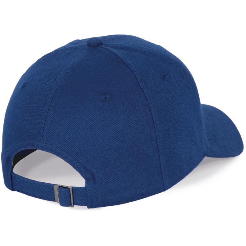 Casquette 6 panneaux en coton réglable par boucle métallique, 260 g/m²