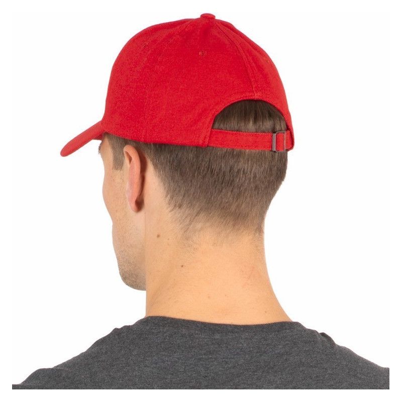 Casquette 6 panneaux en coton réglable par boucle métallique, 260 g/m²