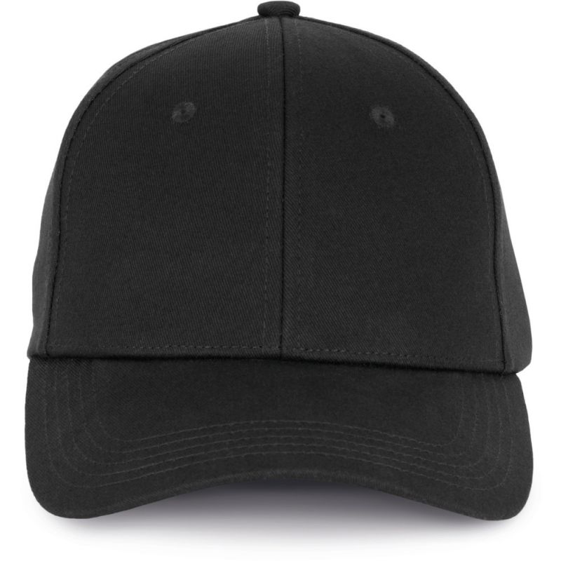 Casquette en coton recyclé 6 panneaux avec boucle métal, 260 g/m²