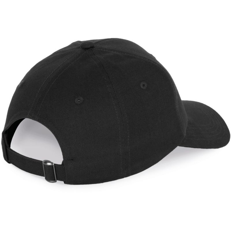 Casquette en coton recyclé 6 panneaux avec boucle métal, 260 g/m²