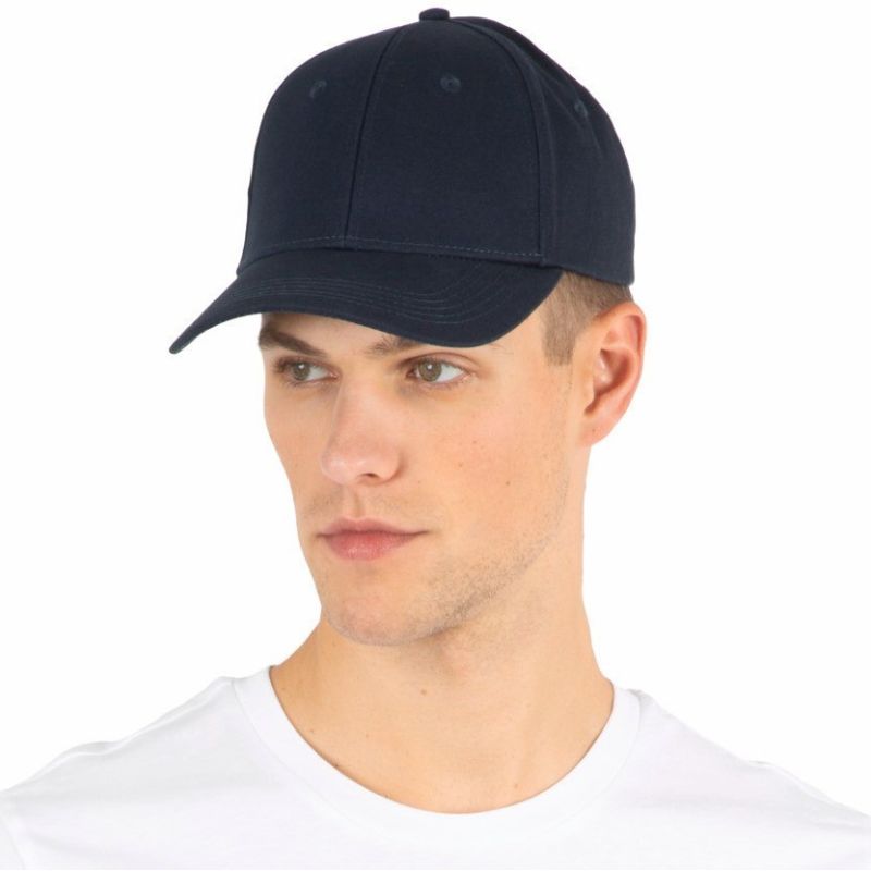 Casquette en coton recyclé 6 panneaux avec boucle métal, 260 g/m²