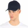 Casquette en coton recyclé 6 panneaux avec boucle métal, 260 g/m²