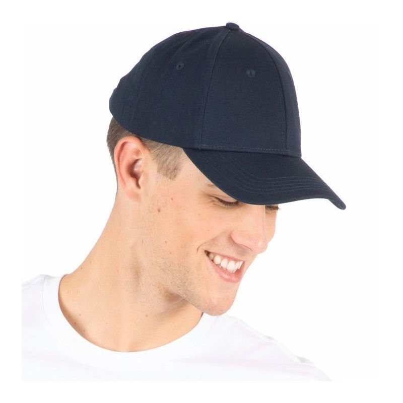 Casquette en coton recyclé 6 panneaux avec boucle métal, 260 g/m²