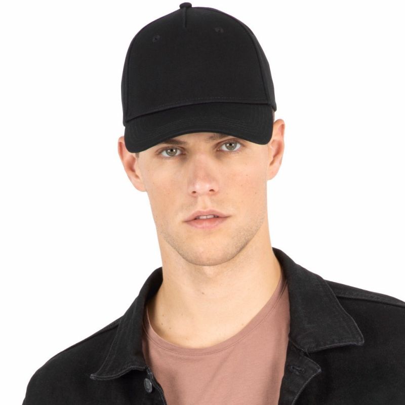 Casquette en coton recyclé 5 panneaux avec boucle métal, 260 g/m²