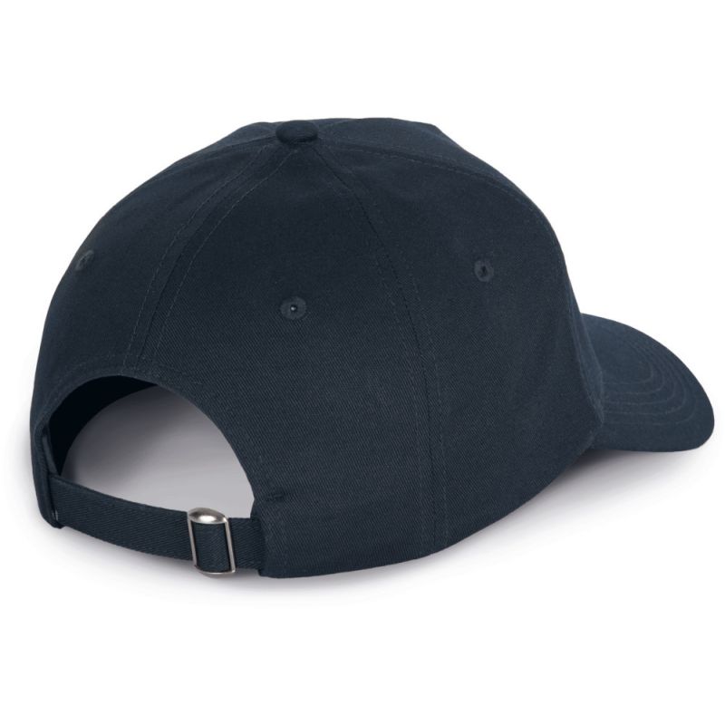 Casquette en coton recyclé 5 panneaux avec boucle métal, 260 g/m²