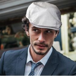 Casquette Gatsby lanière ajustable en cuir 