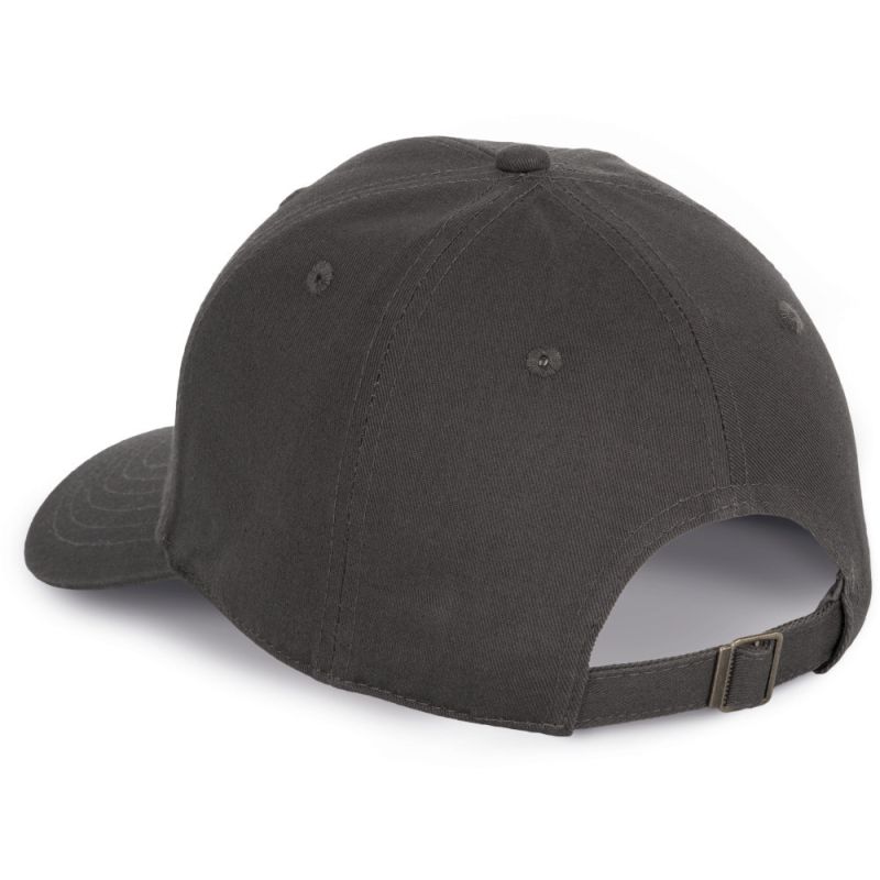 Casquette Baseball 6 panneaux en coton avec boucle métal, 260 g/m²