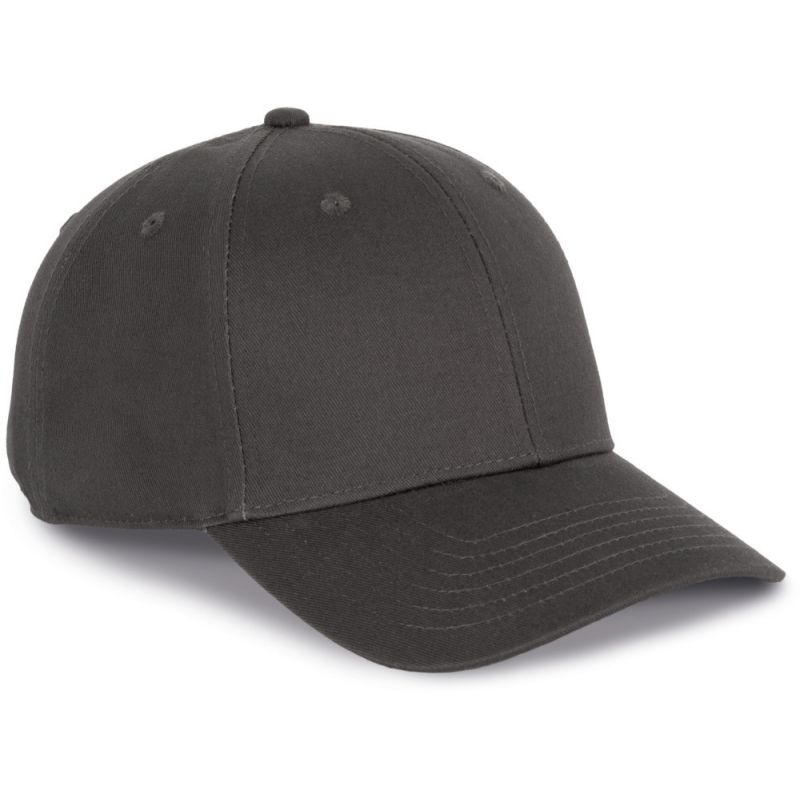 Casquette Baseball 6 panneaux en coton avec boucle métal, 260 g/m²