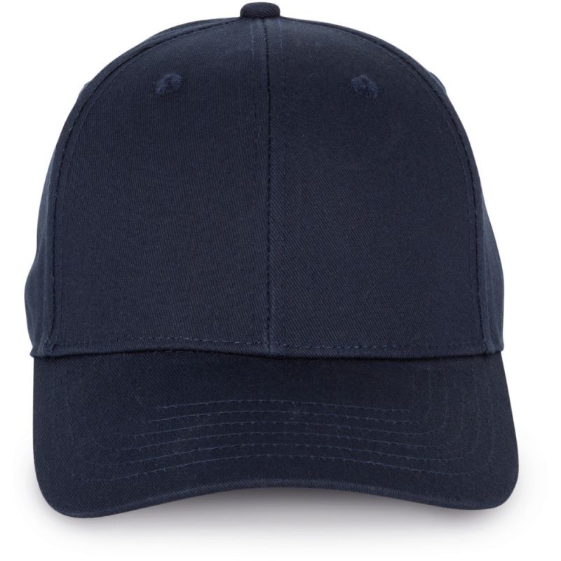 Casquette Baseball 6 panneaux en coton avec boucle métal, 260 g/m²