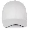 Casquette sandwich contrastée 6 panneaux en coton, 260 g/m²