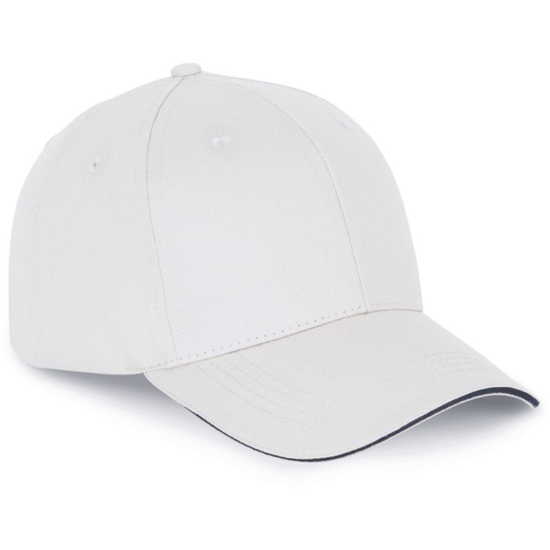 Casquette avec sandwich contrasté 6 panneaux en coton, 155 g/m²