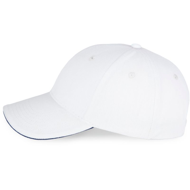 Casquette avec sandwich contrasté 6 panneaux en coton, 155 g/m²