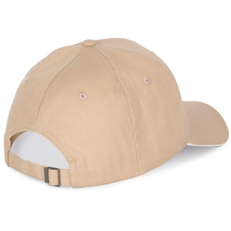 Casquette avec sandwich contrasté 6 panneaux en coton, 155 g/m²