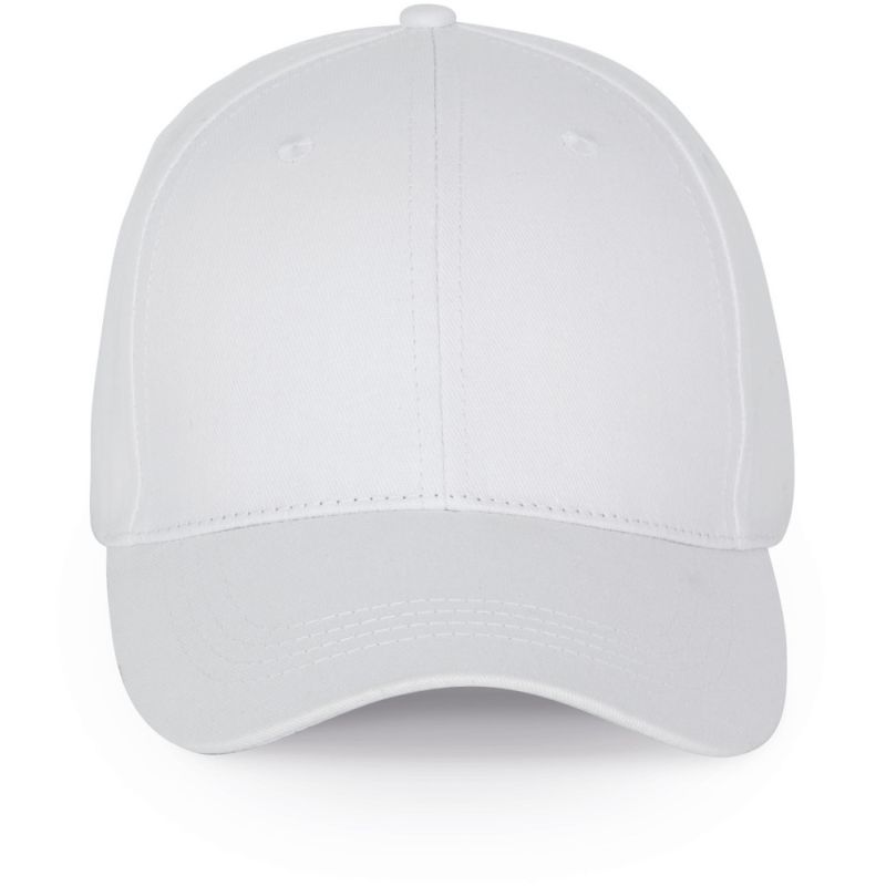 Casquette 6 panneaux en coton, fermeture par boucle métallique, 155 g/m²