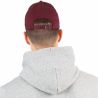 Casquette 6 panneaux en coton, fermeture par boucle métallique, 155 g/m²