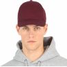 Casquette 6 panneaux en coton, fermeture par boucle métallique, 155 g/m²