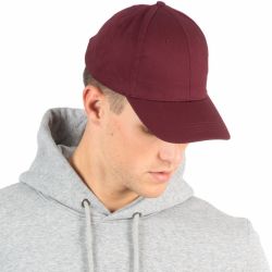 Casquette 6 panneaux en coton, fermeture par boucle métallique, 155 g/m²