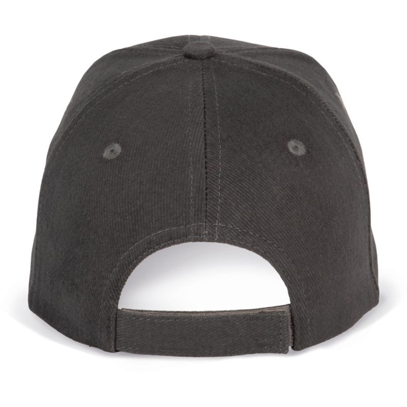 Casquette baseball 6 panneaux en coton brossé épais, 340 g/m²