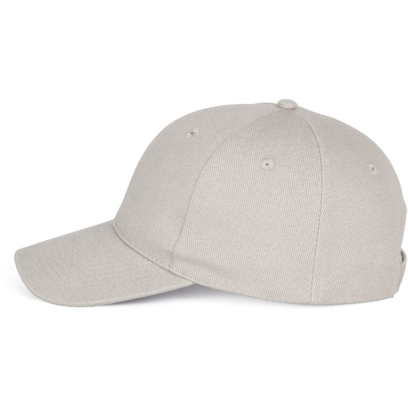 Casquette baseball 6 panneaux en coton brossé épais, 340 g/m²