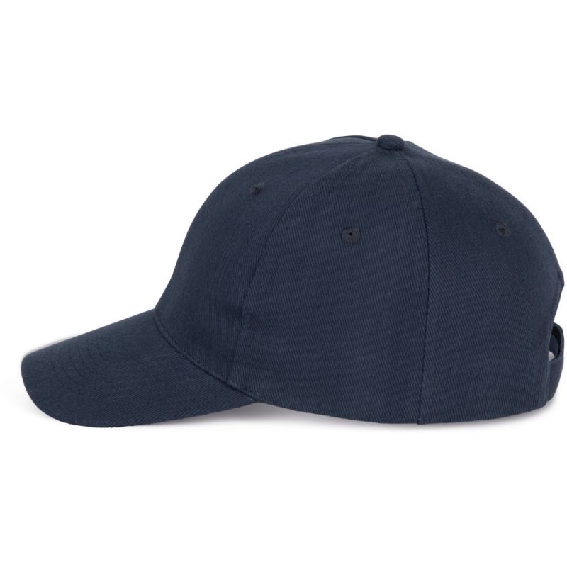 Casquette baseball 6 panneaux en coton brossé épais, 340 g/m²