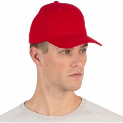 Casquette baseball 6 panneaux en coton brossé épais, 340 g/m²