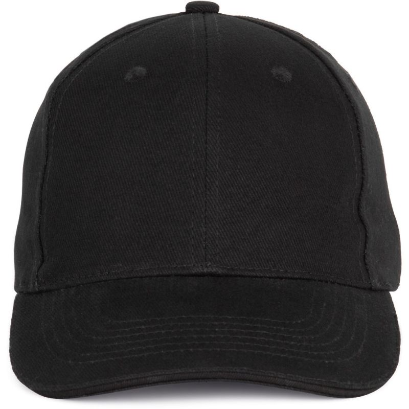 Casquette 6 panneaux en coton épais avec sandwich contrasté, 340 g/m²