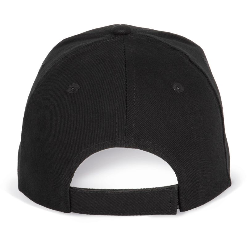 Casquette 6 panneaux en coton épais avec sandwich contrasté, 340 g/m²