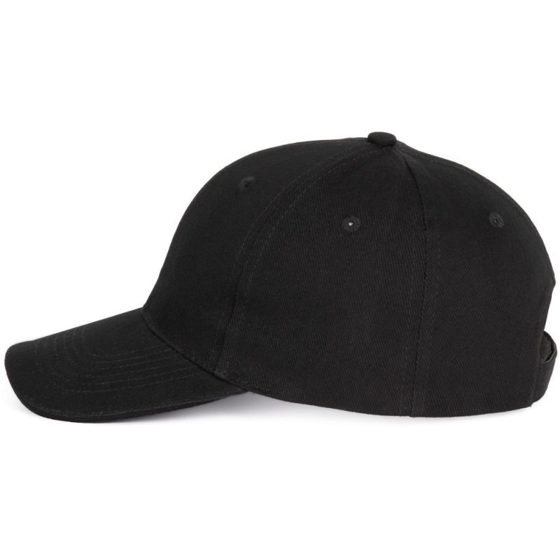 Casquette 6 panneaux en coton épais avec sandwich contrasté, 340 g/m²