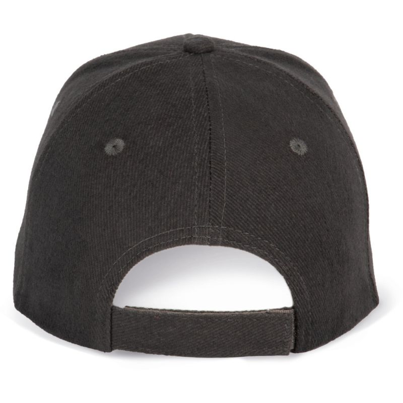 Casquette 6 panneaux en coton épais avec sandwich contrasté, 340 g/m²